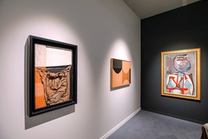 Alberto Burri and Pablo Picasso, <a href='/art-galleries/mazzoleni/' target='_blank'>Mazzoleni</a>, TEFAF New York Spring (3–7 May 2019). Courtesy Ocula. Photo: Charles Roussel.